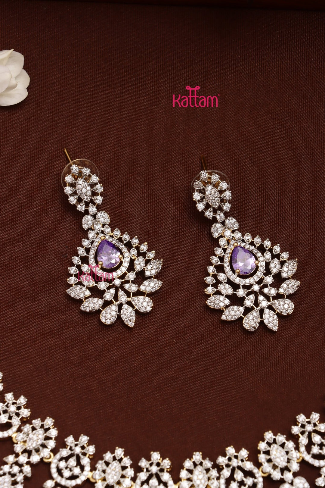 Faiza - AD Semi Bridal Purple Choker Set - N5316