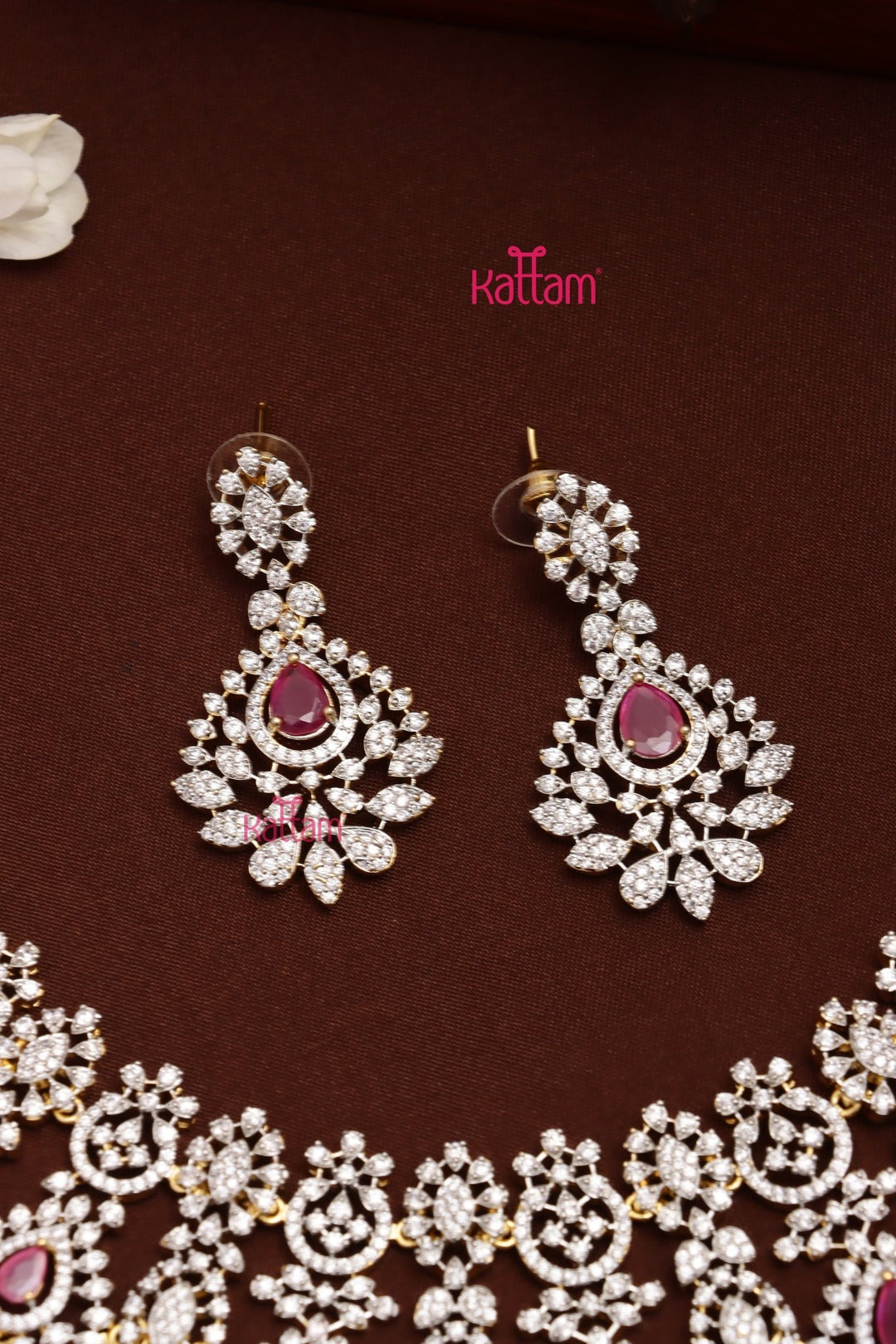 Faiza - AD Semi Bridal Ruby Choker Set - N5314