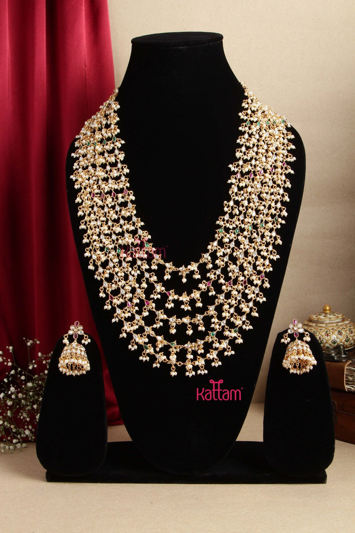 Five Layered Pearl Mala - N2790