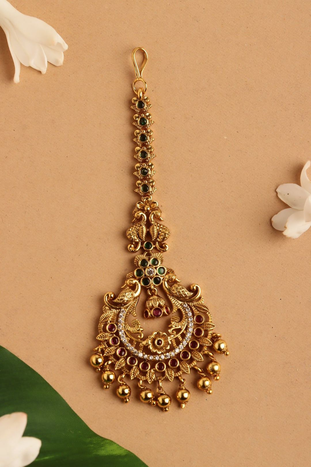 Floral Peacock Maangtikka - MT200