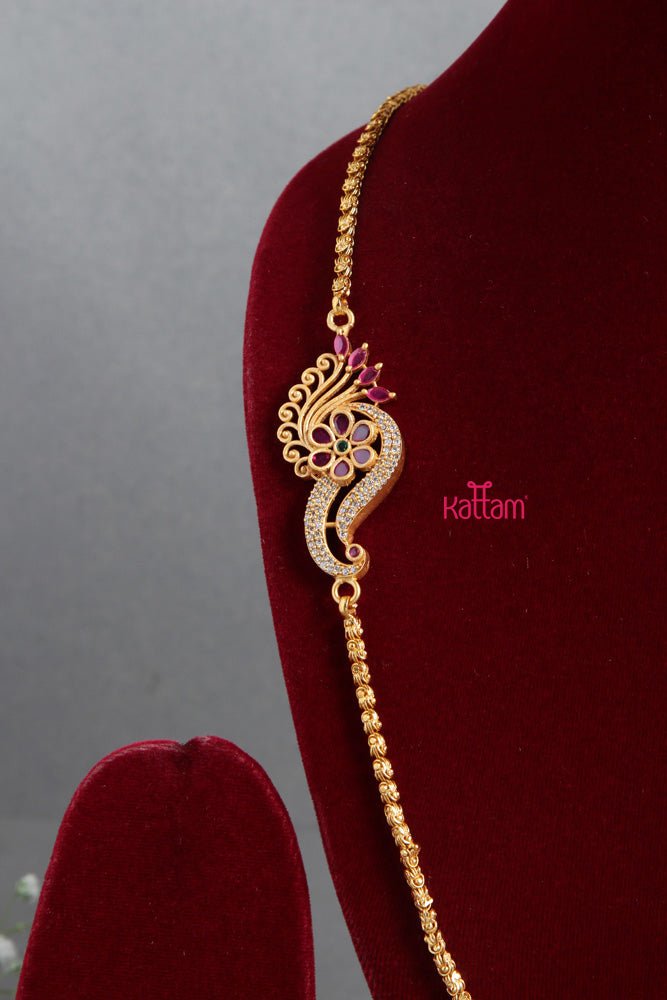 Floral Peacock Mogappu Chain - N1854