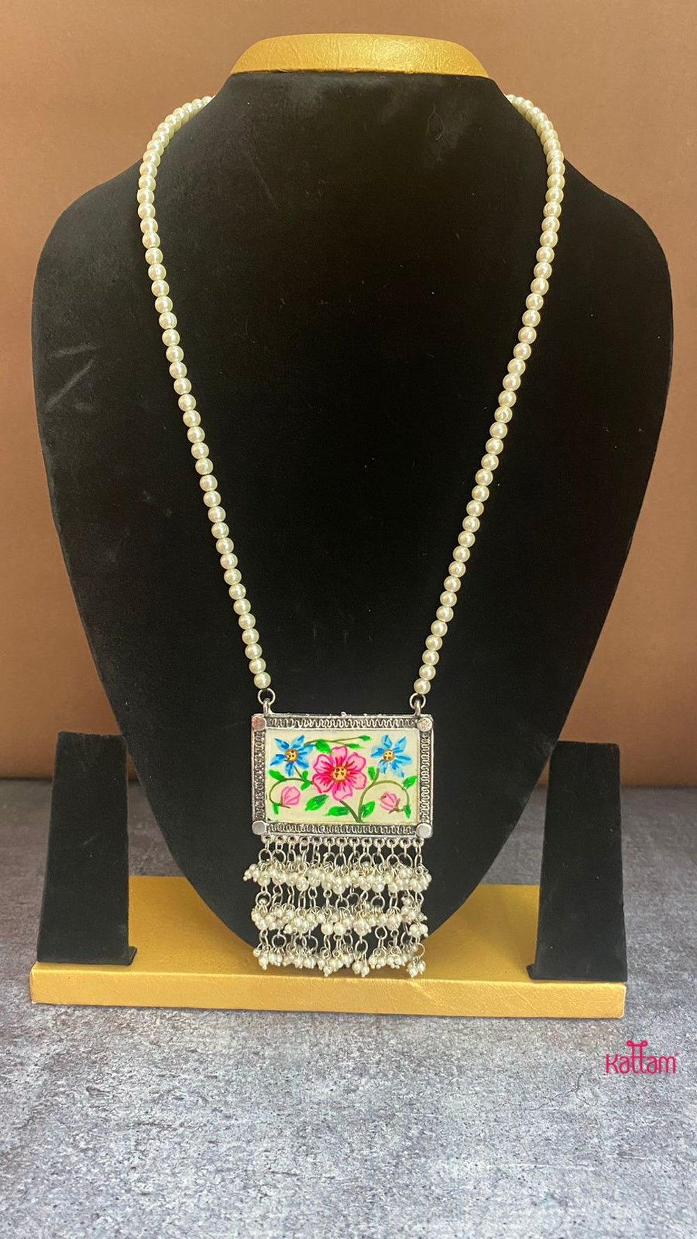 Floral Pearl Chain ( No Earrings ) - N2340