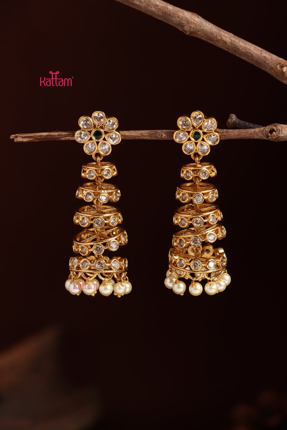 Floral Statement Jhumka - E1105