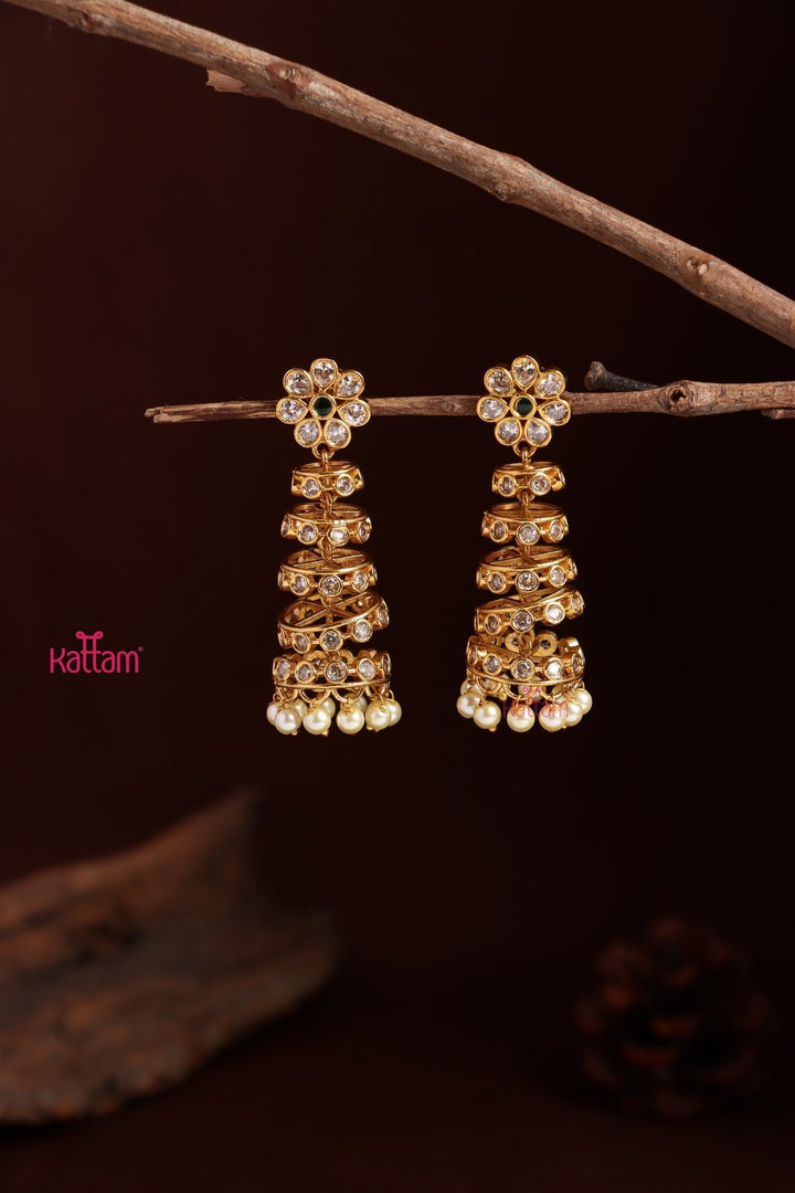 Floral Statement Jhumka - E1105