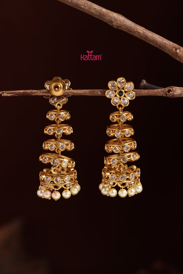 Floral Statement Jhumka - E1105