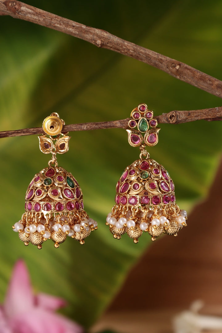 Flourish Thilak Stone Jhumka - E1460