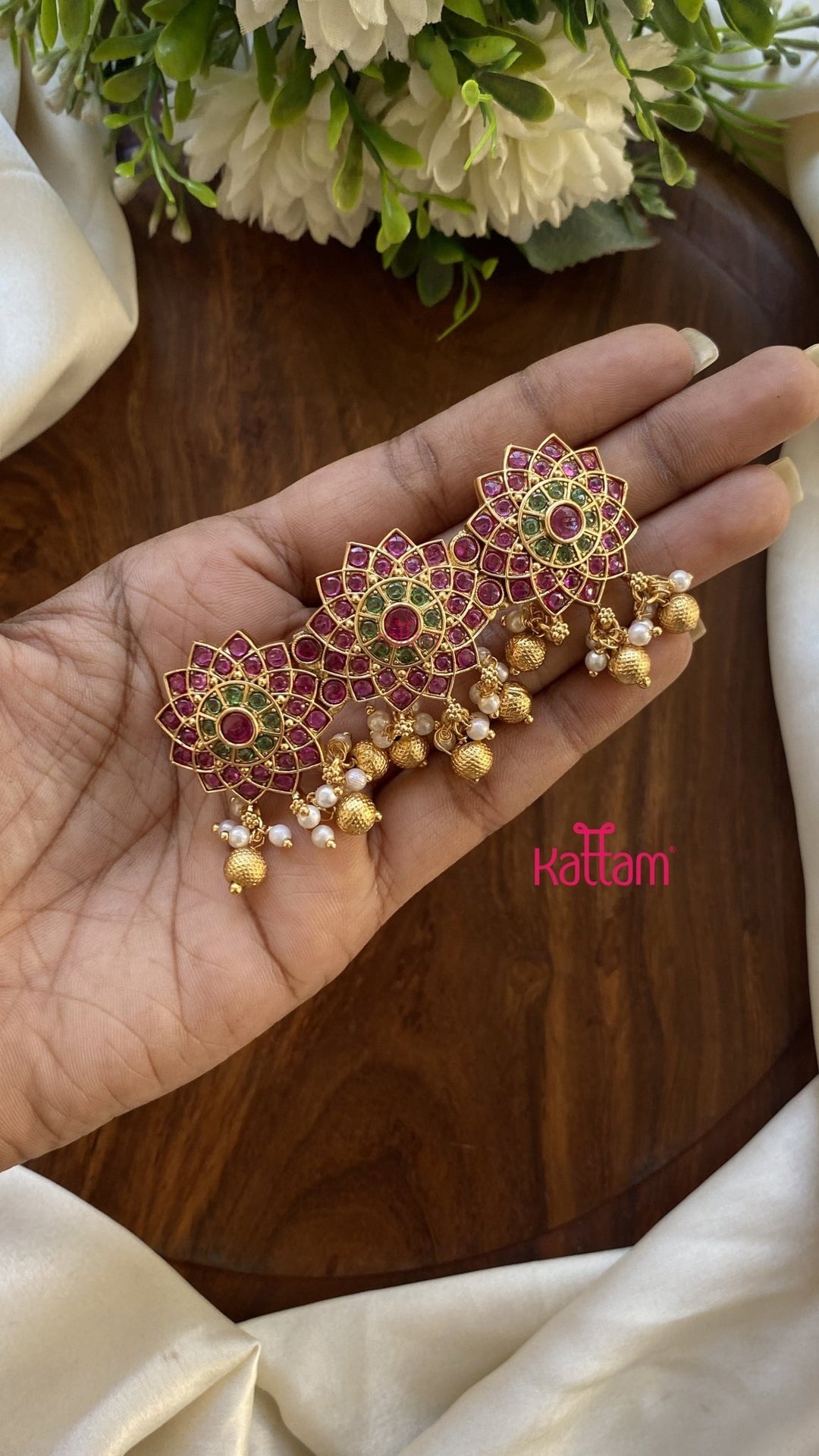 Flower Kemp Pearl Clip - HC126