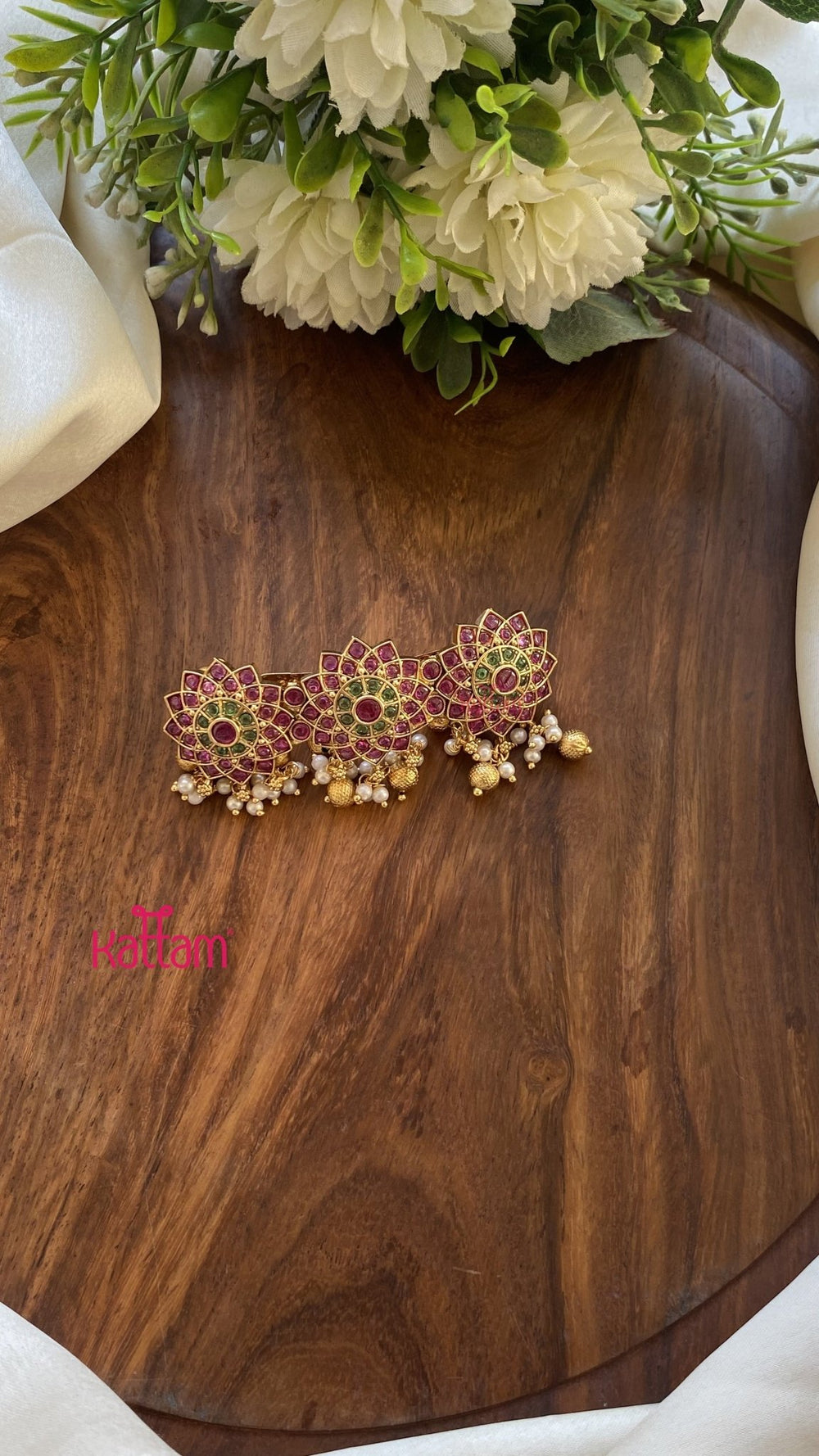 Flower Kemp Pearl Clip - HC126