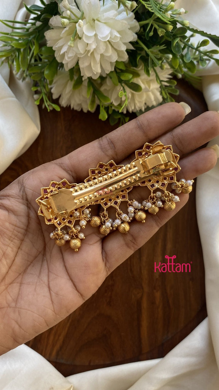 Flower Kemp Pearl Clip - HC126