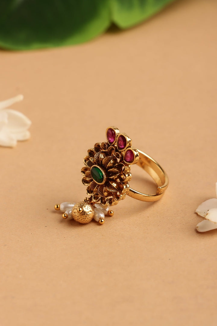 Flower Pearls Ring - R78