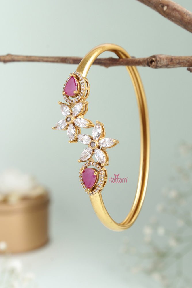 Flower Ruby Stone Kada - B465