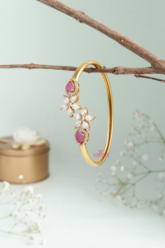 Flower Ruby Stone Kada - B465