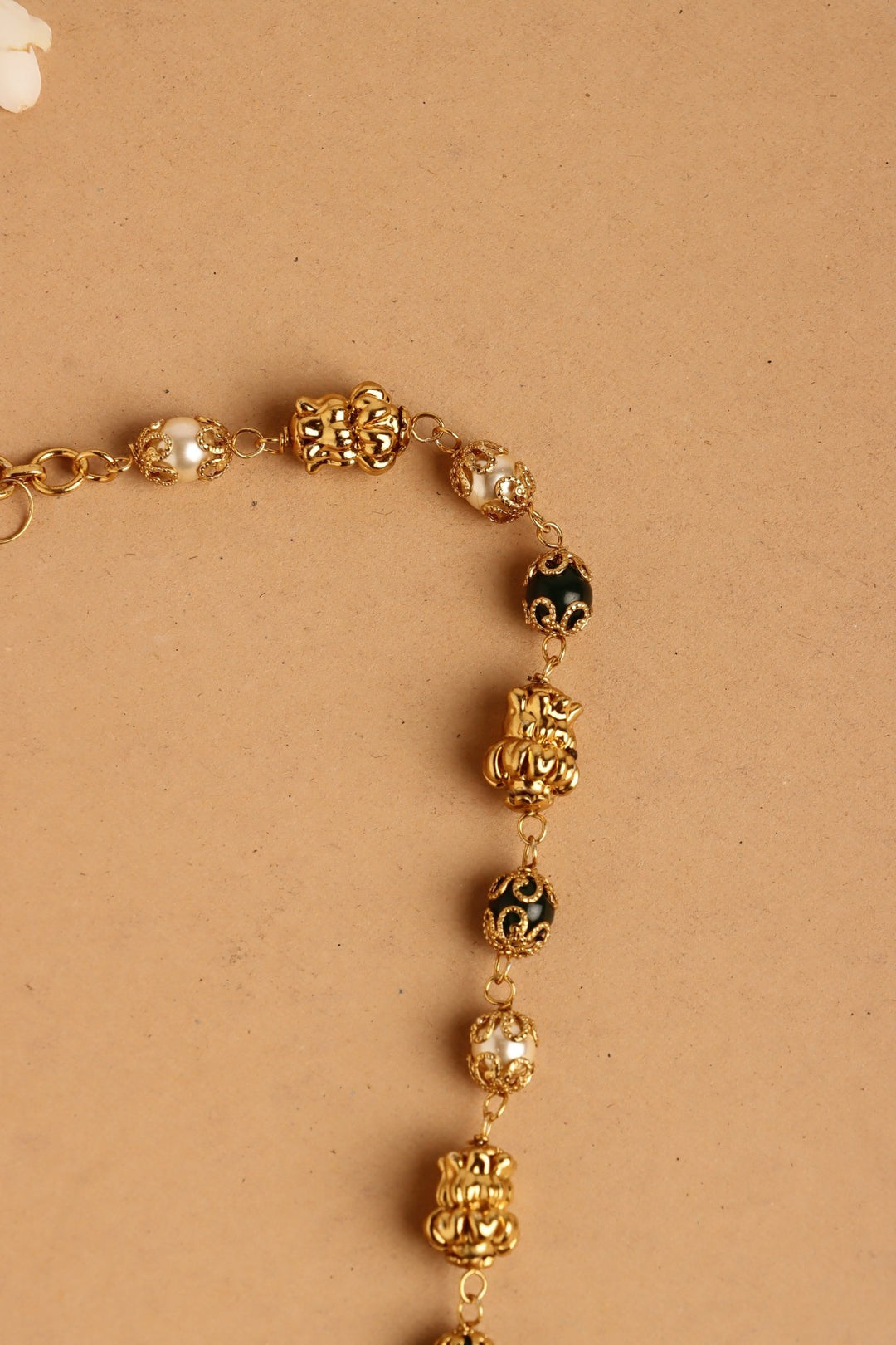 Flute Krishna Pendant Pearl Mala - Design 2 - N4103