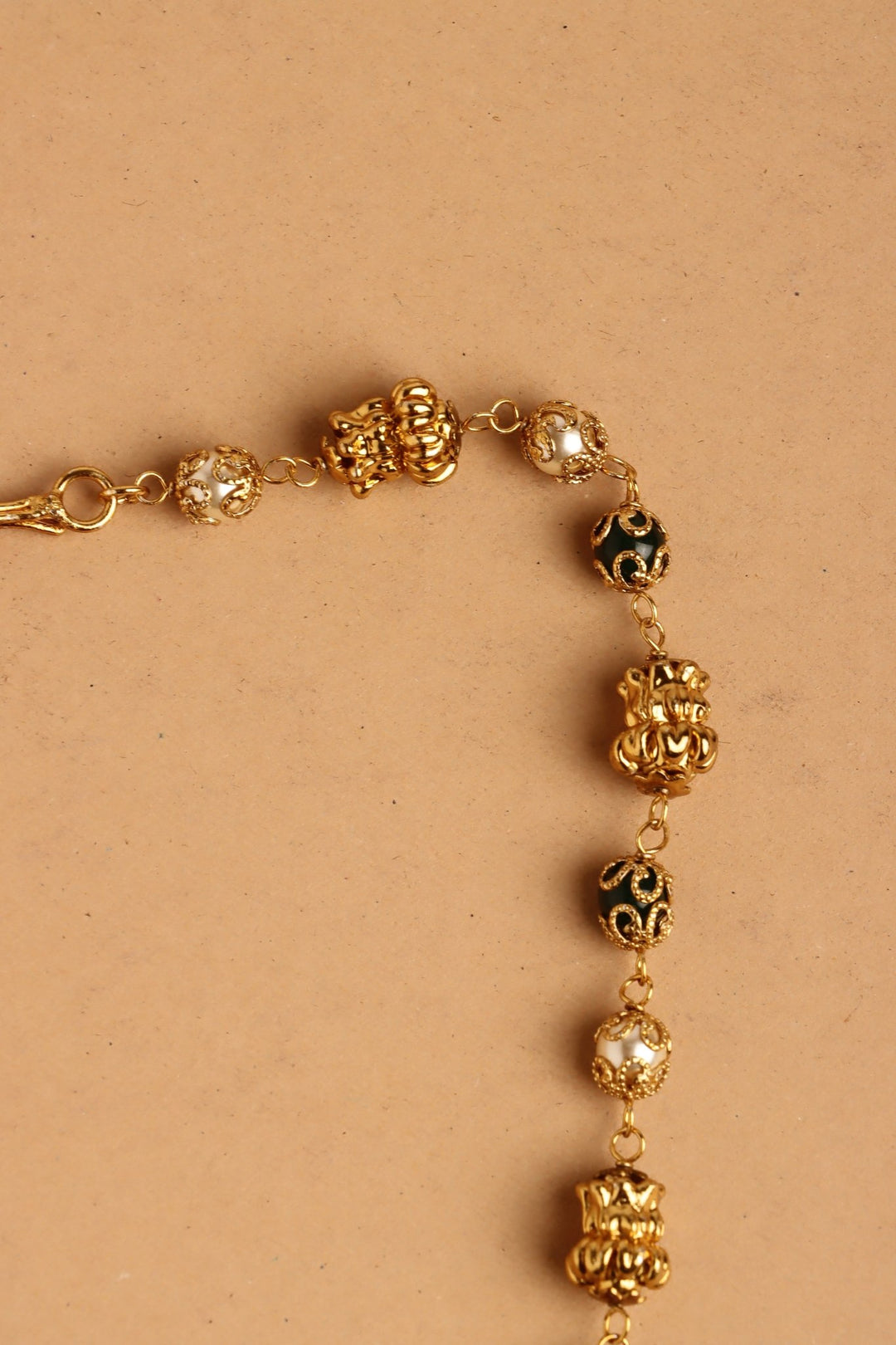 Flute Krishna Pendant Pearl Mala - Design 3 - N4104