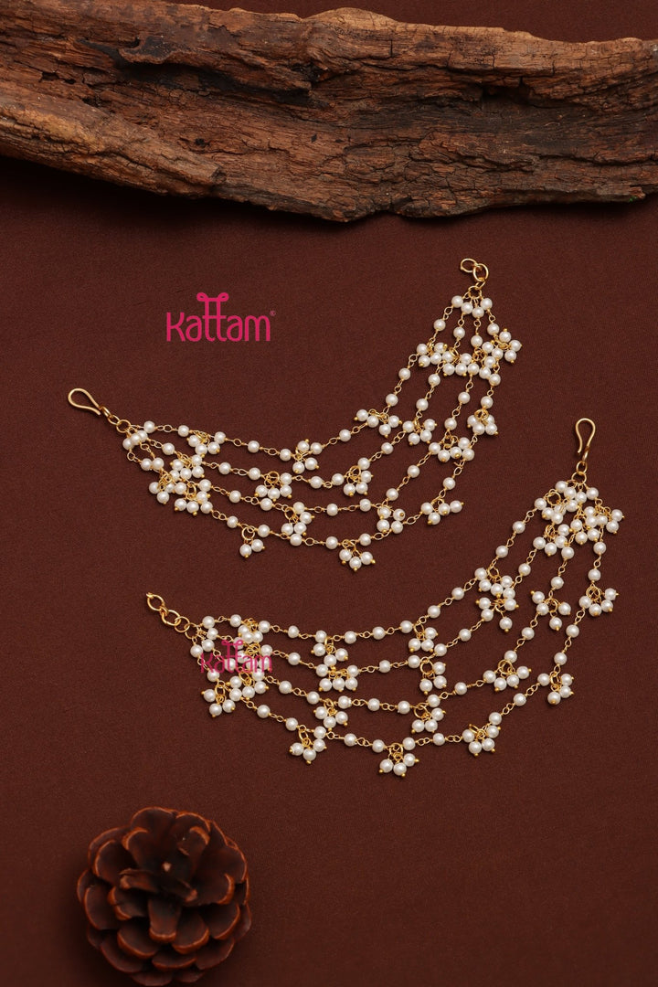 Four Layered Pearl Earchain - ECO66