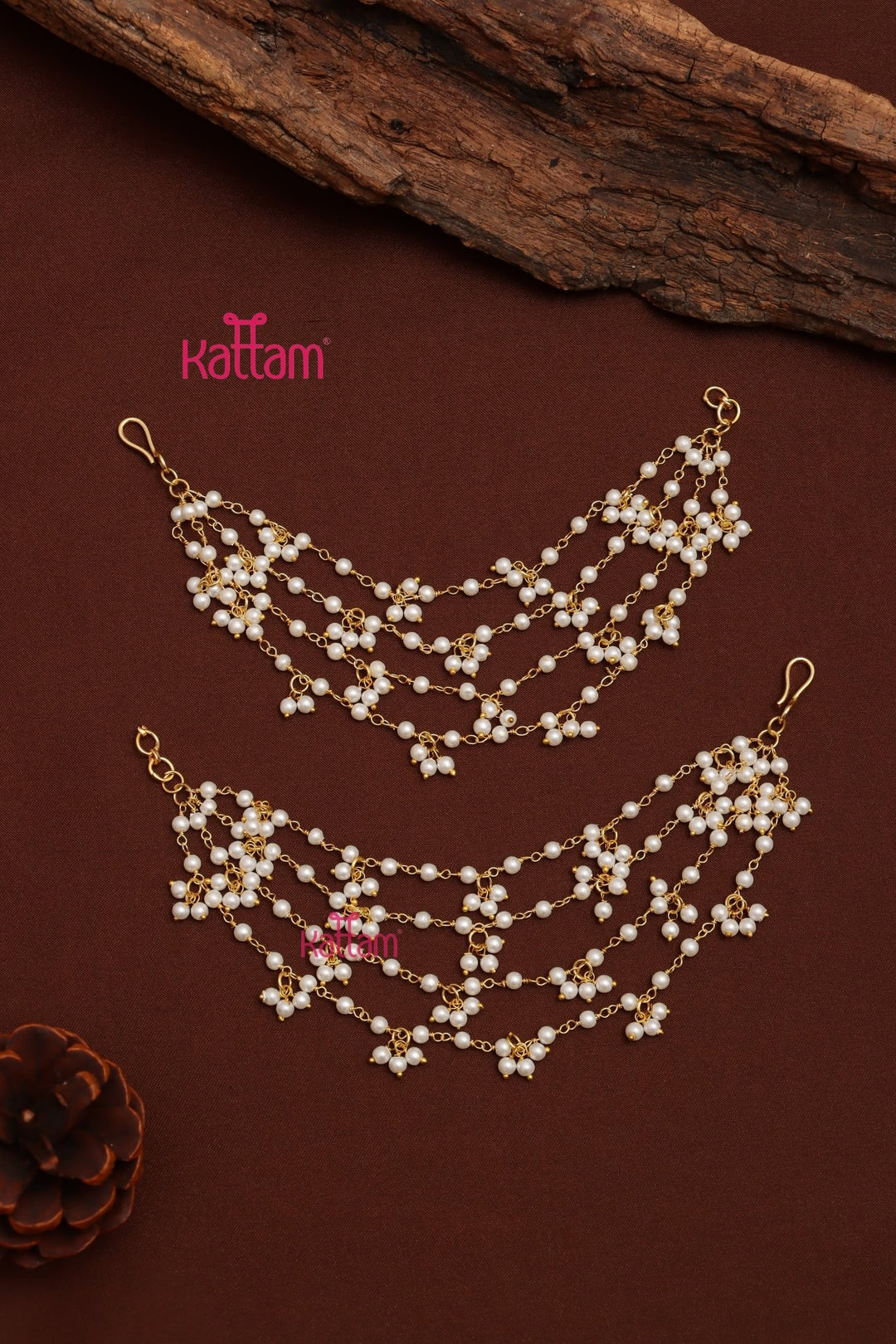 Four Layered Pearl Earchain - ECO66