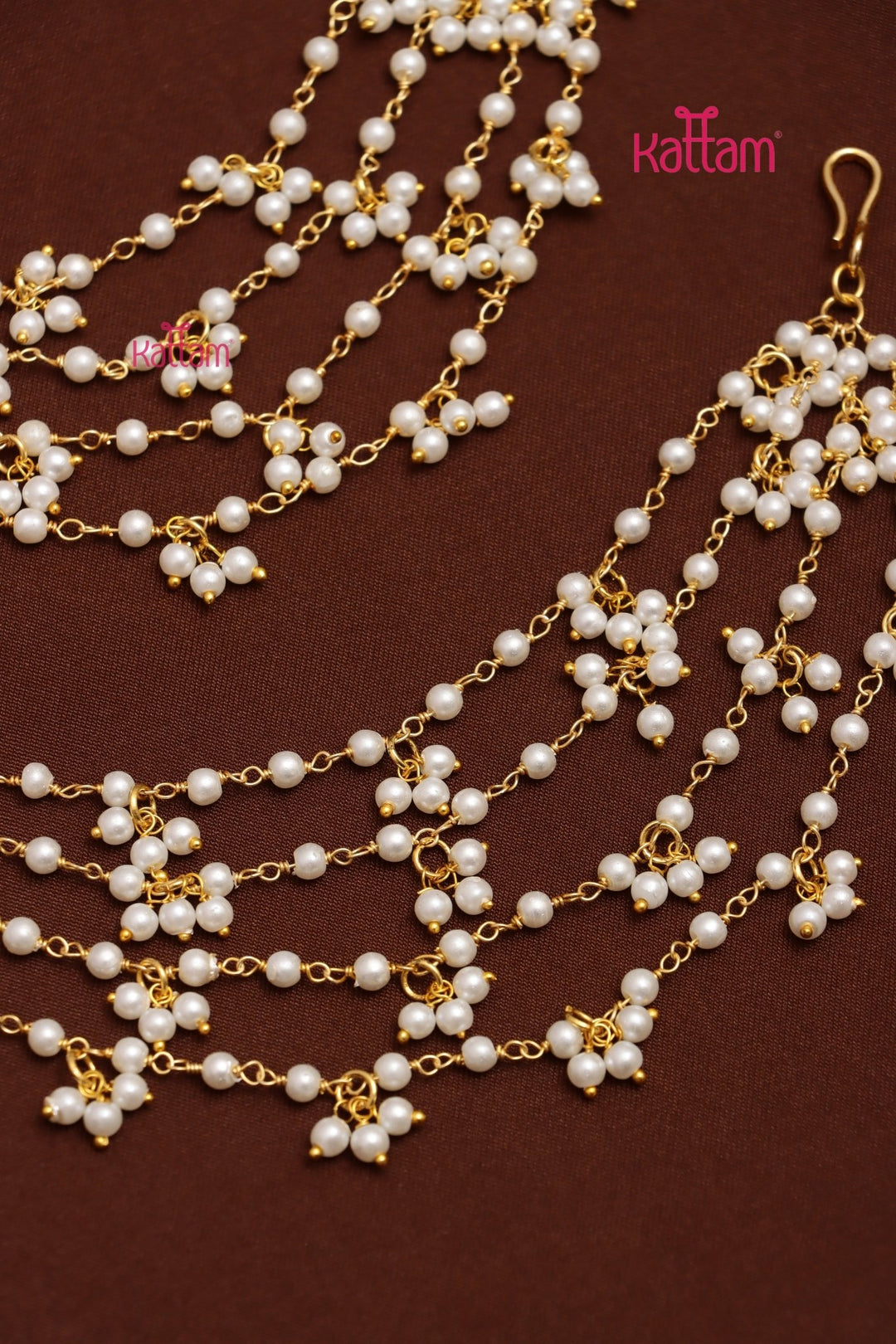 Four Layered Pearl Earchain - ECO66