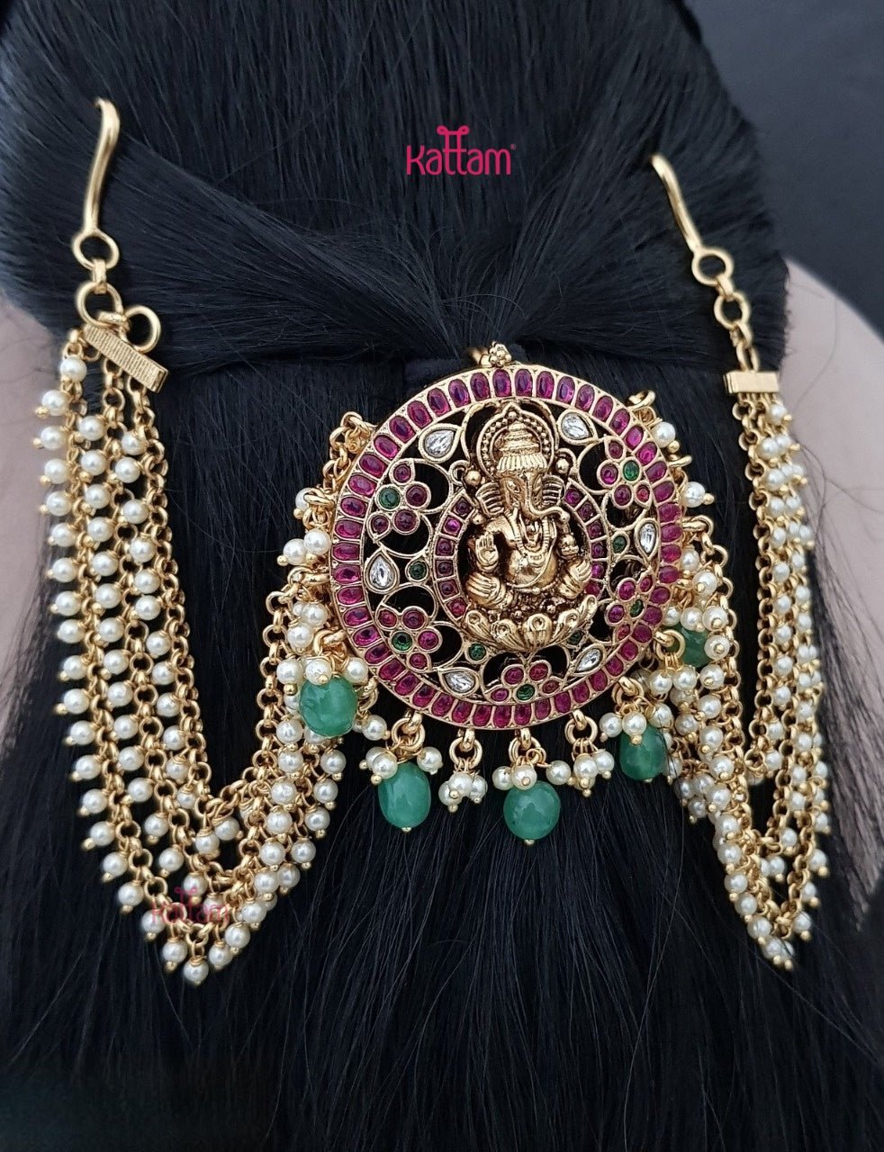 Ganesha Kemp Bun Billai - Pearl - JB085
