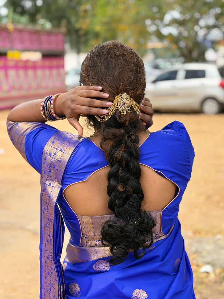 Ganesha MultiStone Bun Billai - Design 44 - JB186