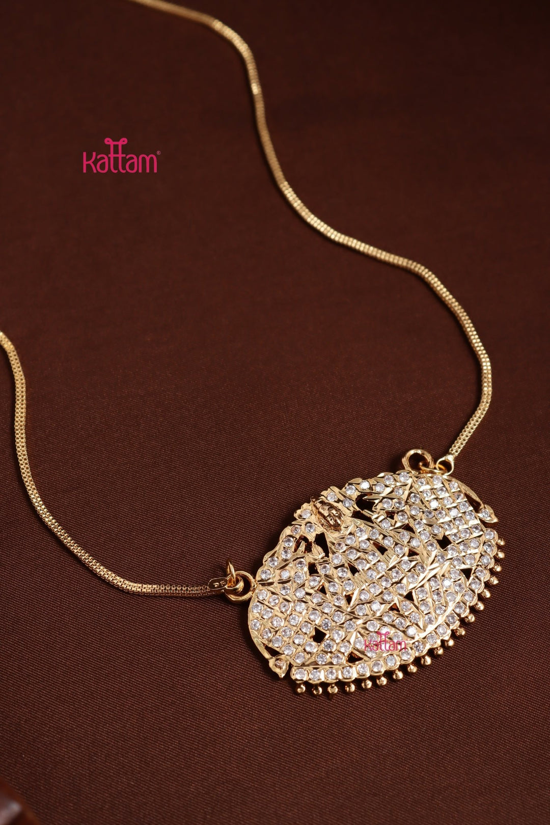 Gati Goddess Dollar Goldtone Chain - White - N3966