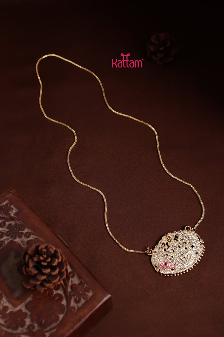 Gati Goddess Dollar Goldtone Chain - White - N3966