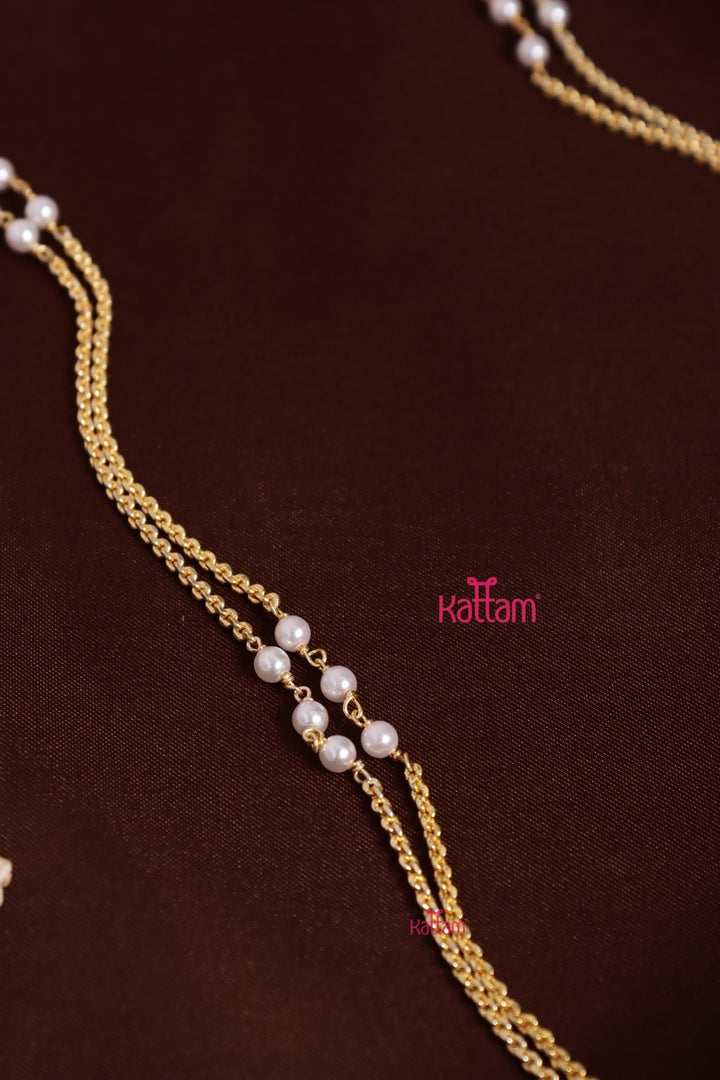Gati Goddess Dollar Pearl Chain - Multistone (No Earrings) - N3922