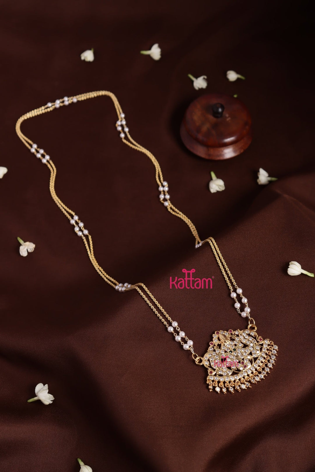 Gati Goddess Dollar Pearl Chain - Multistone (No Earrings) - N3922