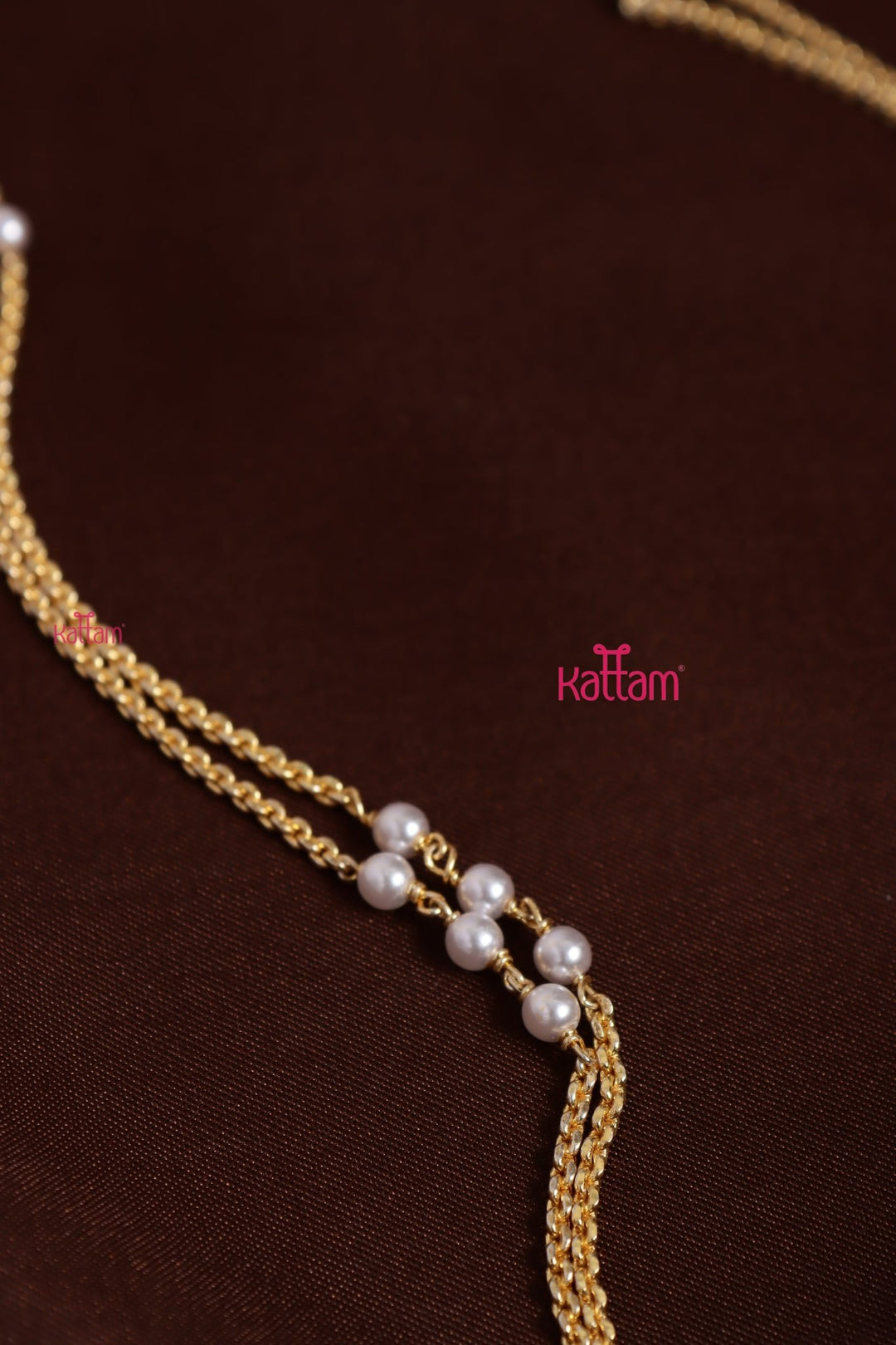 Gati Lotus Dollar Pearl Chain - White Ruby (No Earrings) - N3924