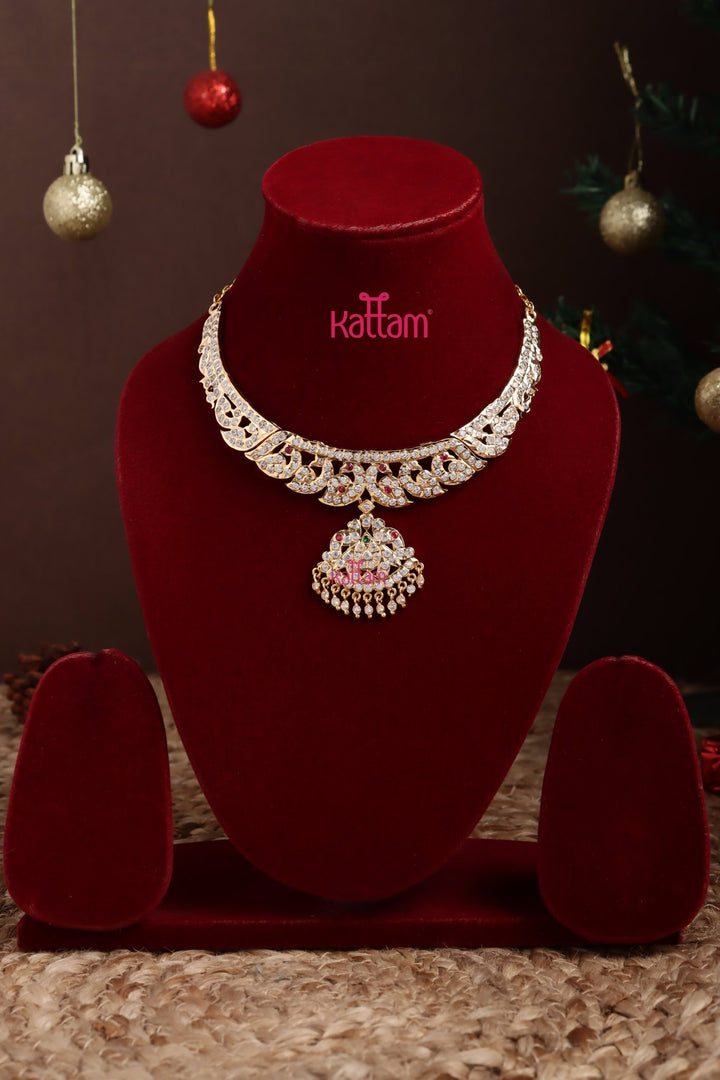 Gati Multistone Peacock Stone Necklace (No Earrings) - N3916