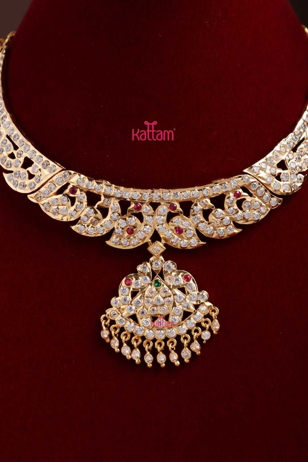 Gati Multistone Peacock Stone Necklace (No Earrings) - N3916