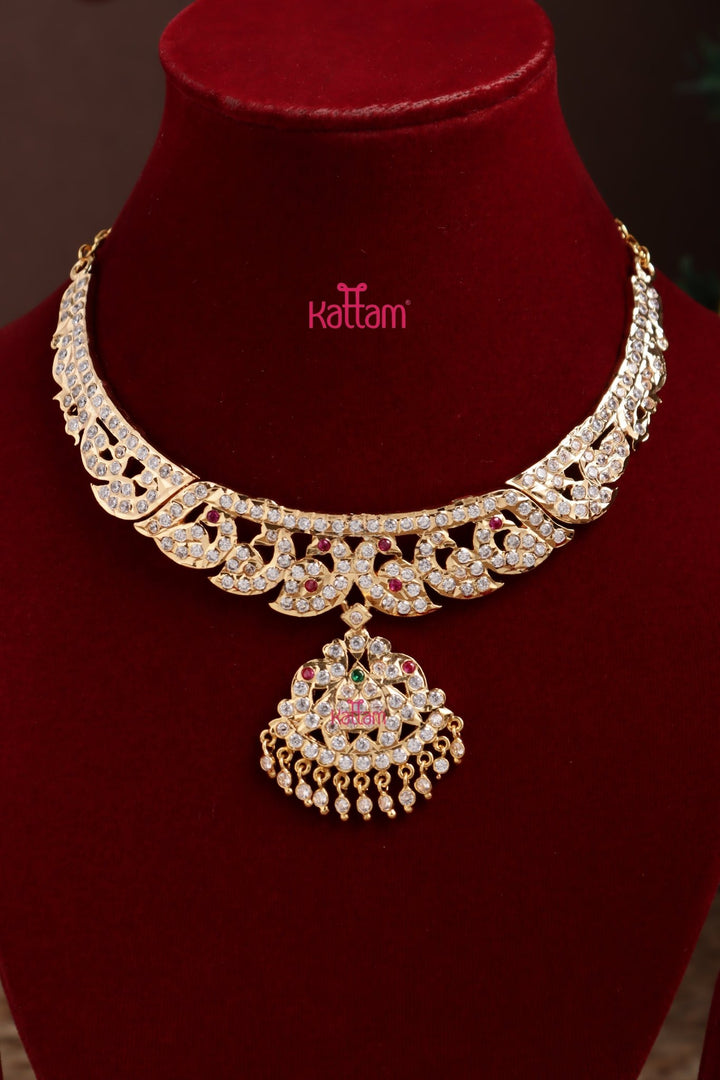 Gati Multistone Peacock Stone Necklace (No Earrings) - N3916