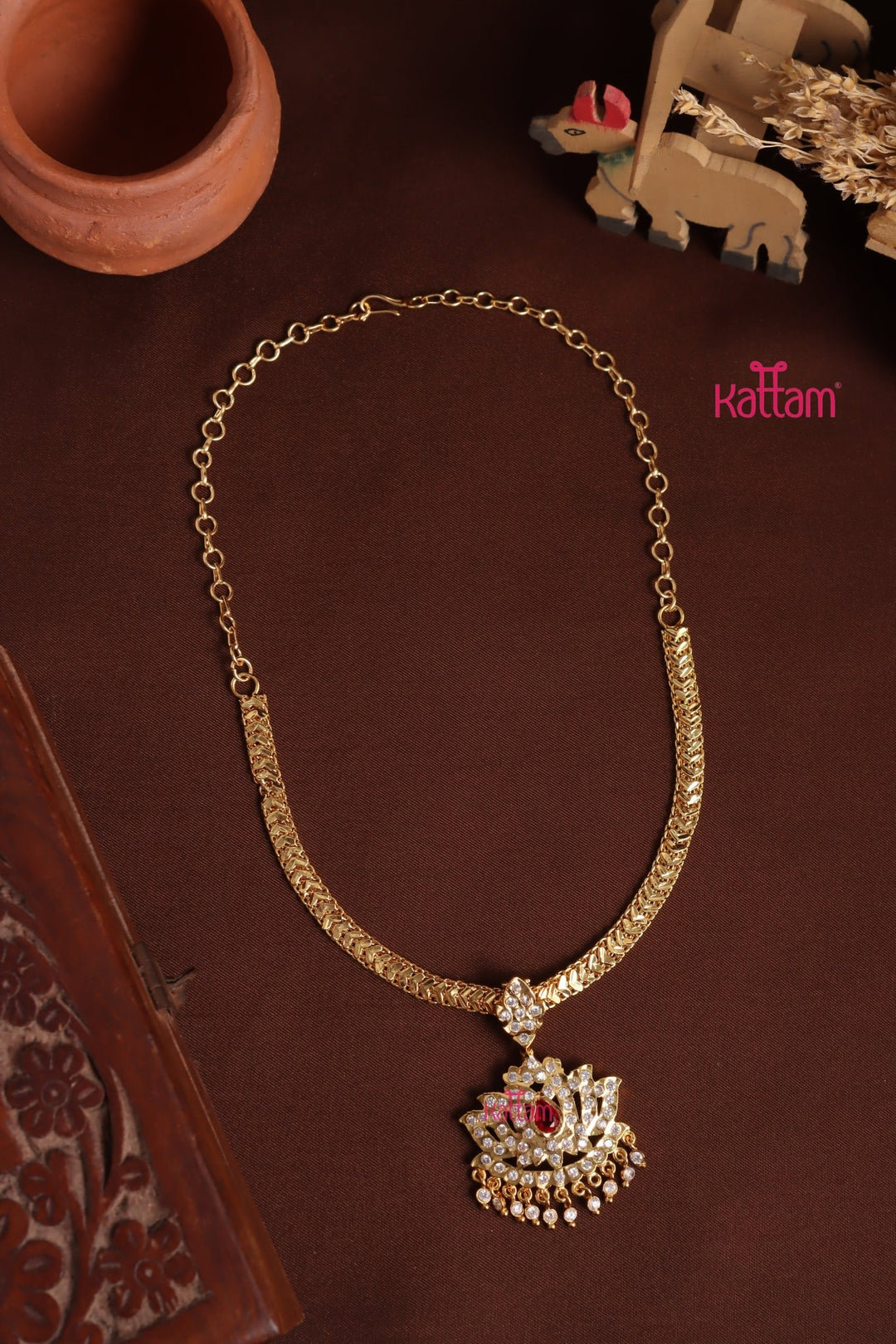 Gati Stone Attigai - Design 32 (No Earrings) - N3960