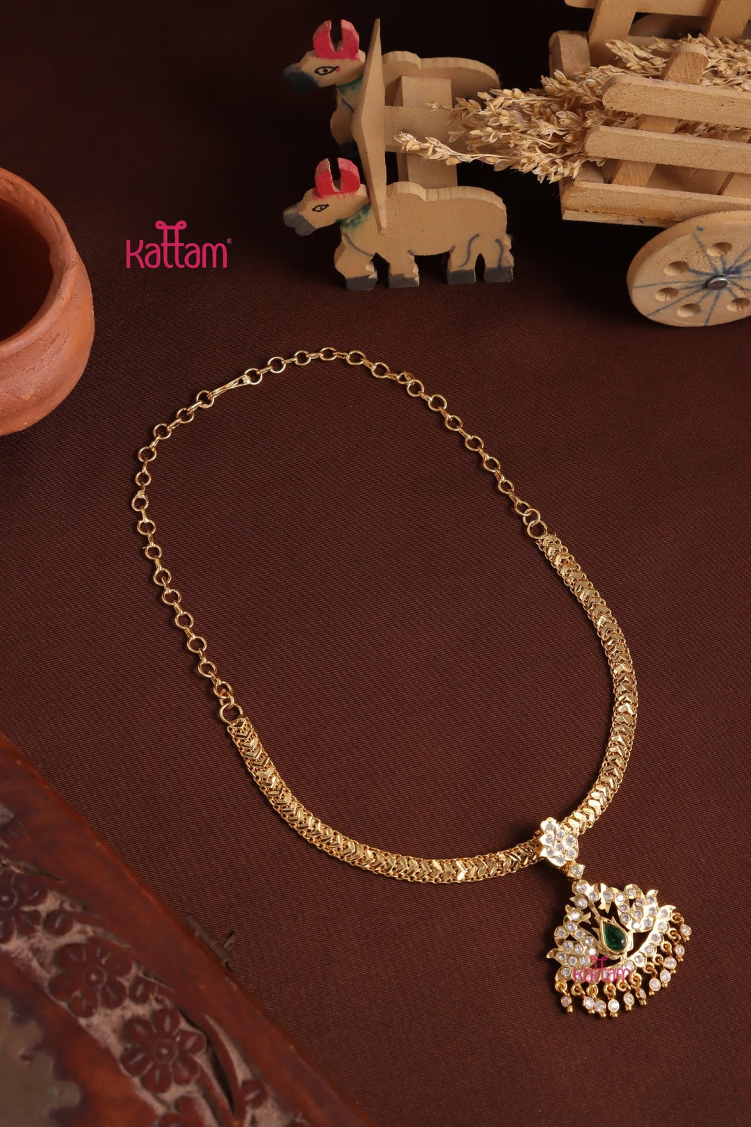 Gati Stone Attigai - Design 34 (No Earrings) - N3962