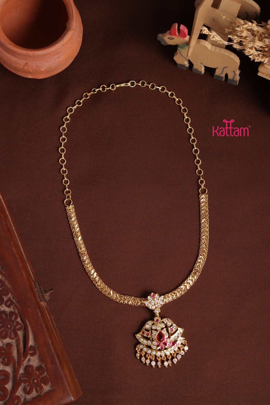 Gati Stone Attigai - Design 35 (No Earrings) - N3963