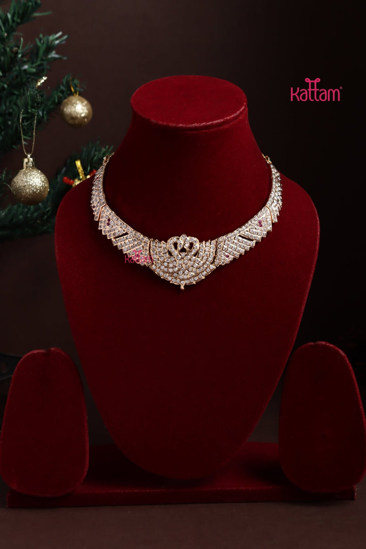 Gati Stone Swan Choker - Design 13 - N3886