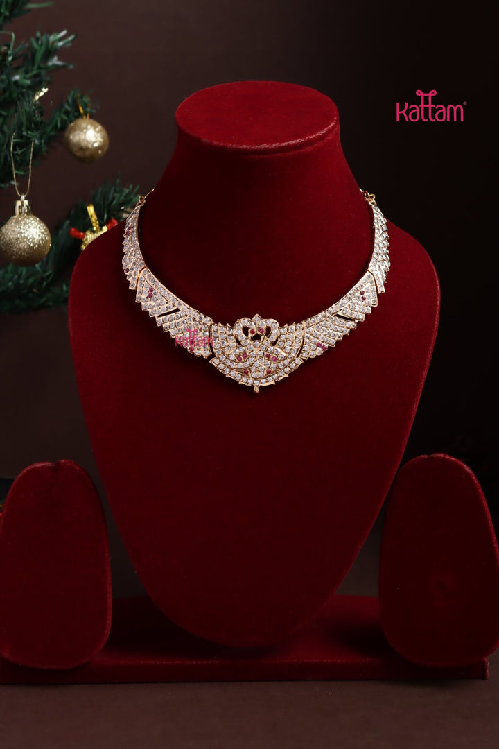 Gati Stone Swan Choker - Design 14 - N3887