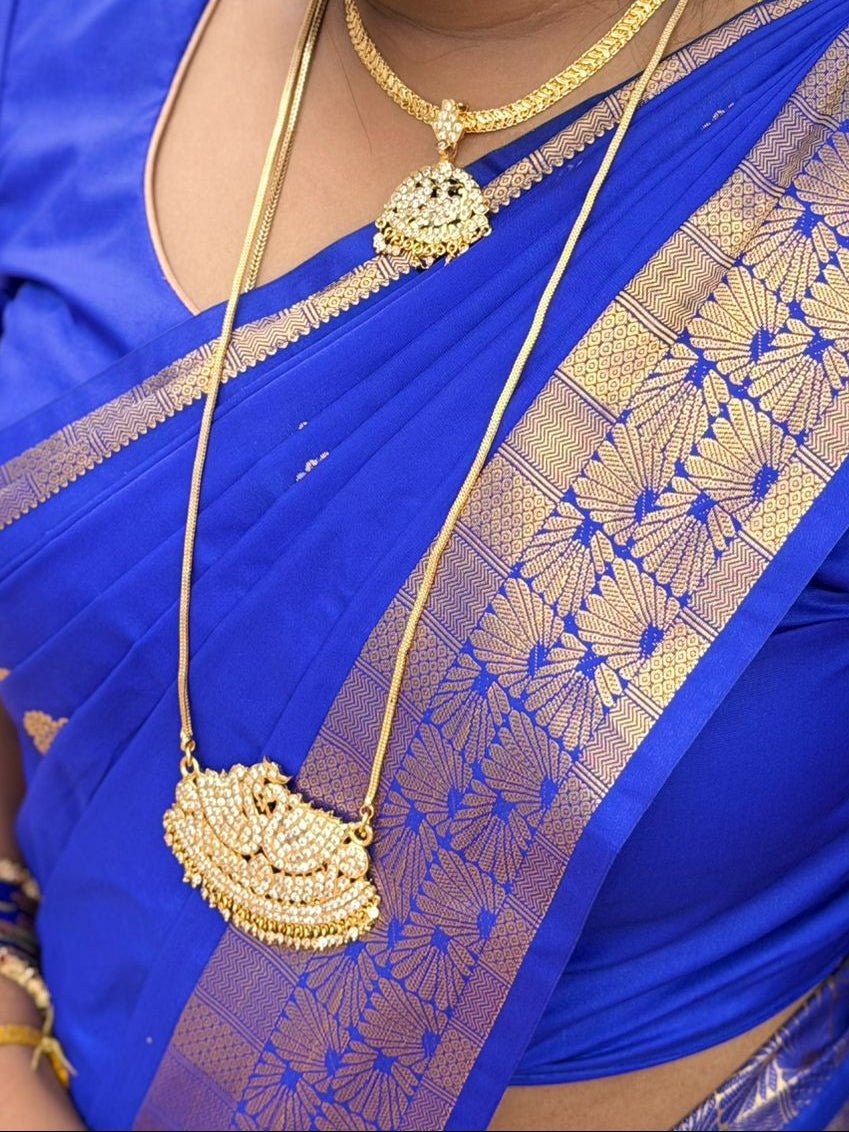 Gati Swan Dollar Goldtone Chain - White (No Earrings) - N3934