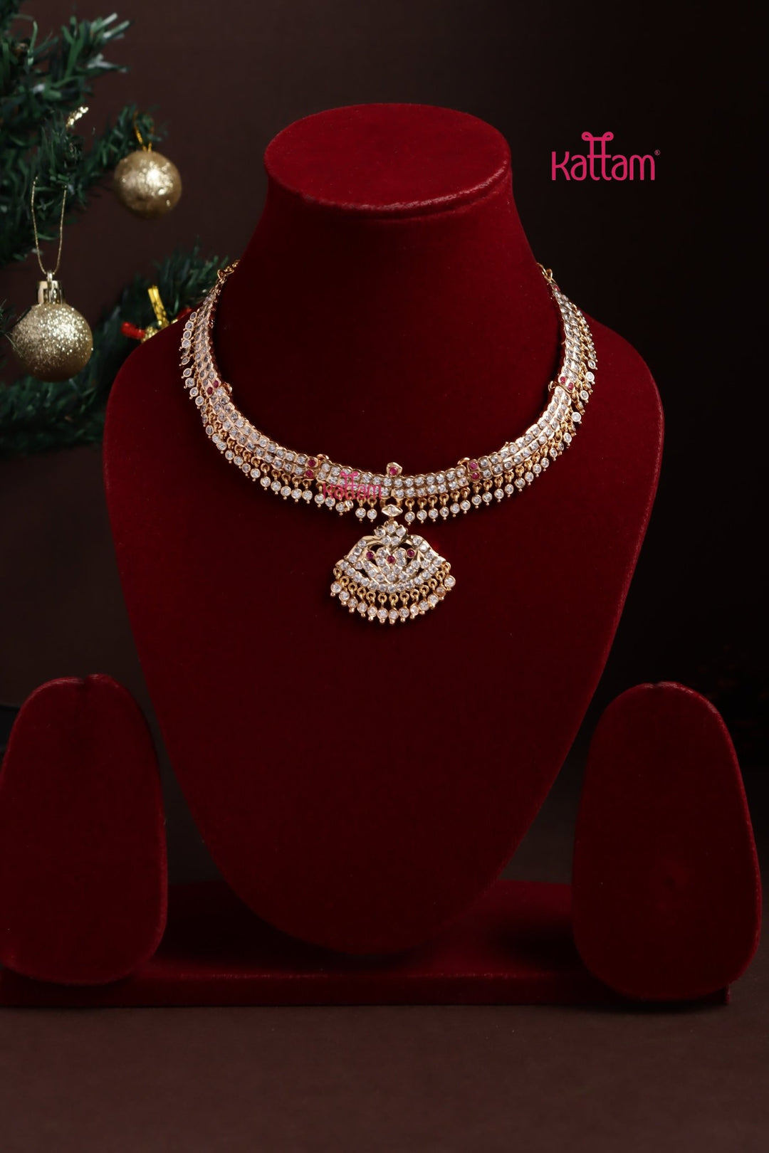 Gati Whiteruby Attigai Choker - Design 4 - N3877