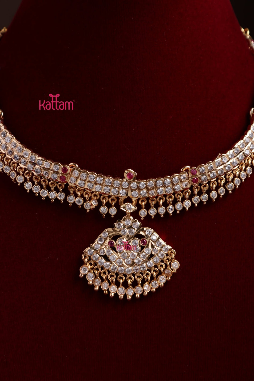 Gati Whiteruby Attigai Choker - Design 4 - N3877