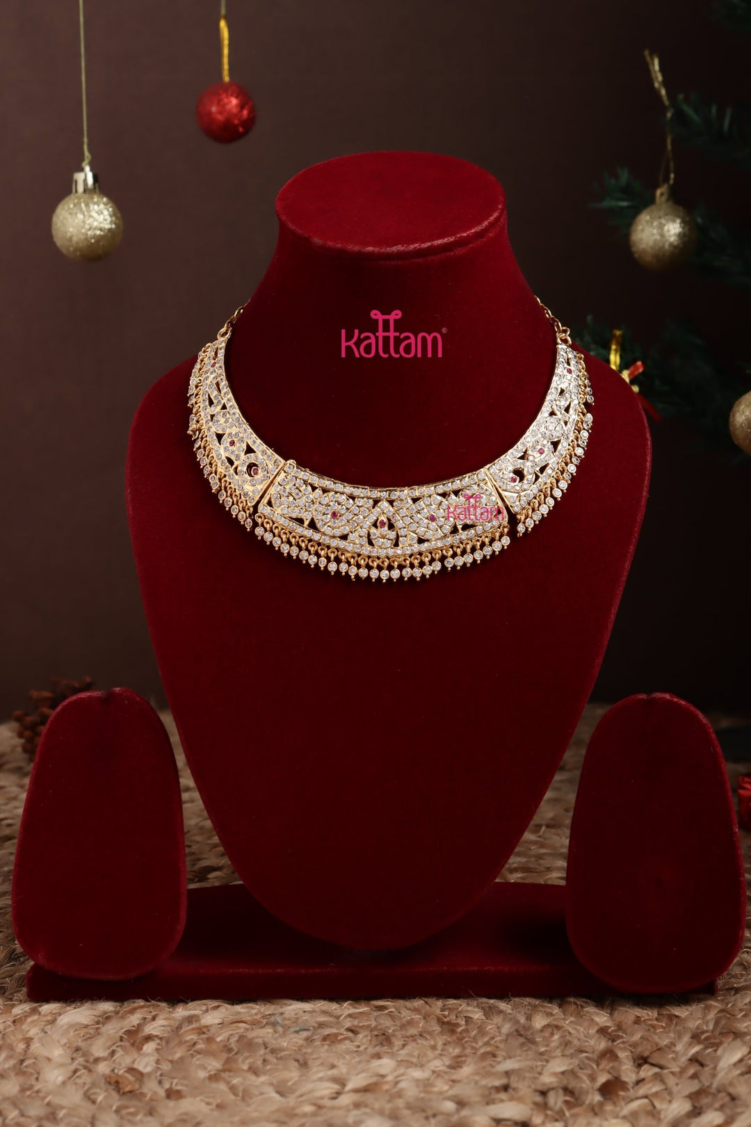 Gati Whiteruby Grand Choker (No Earrings) - N3918