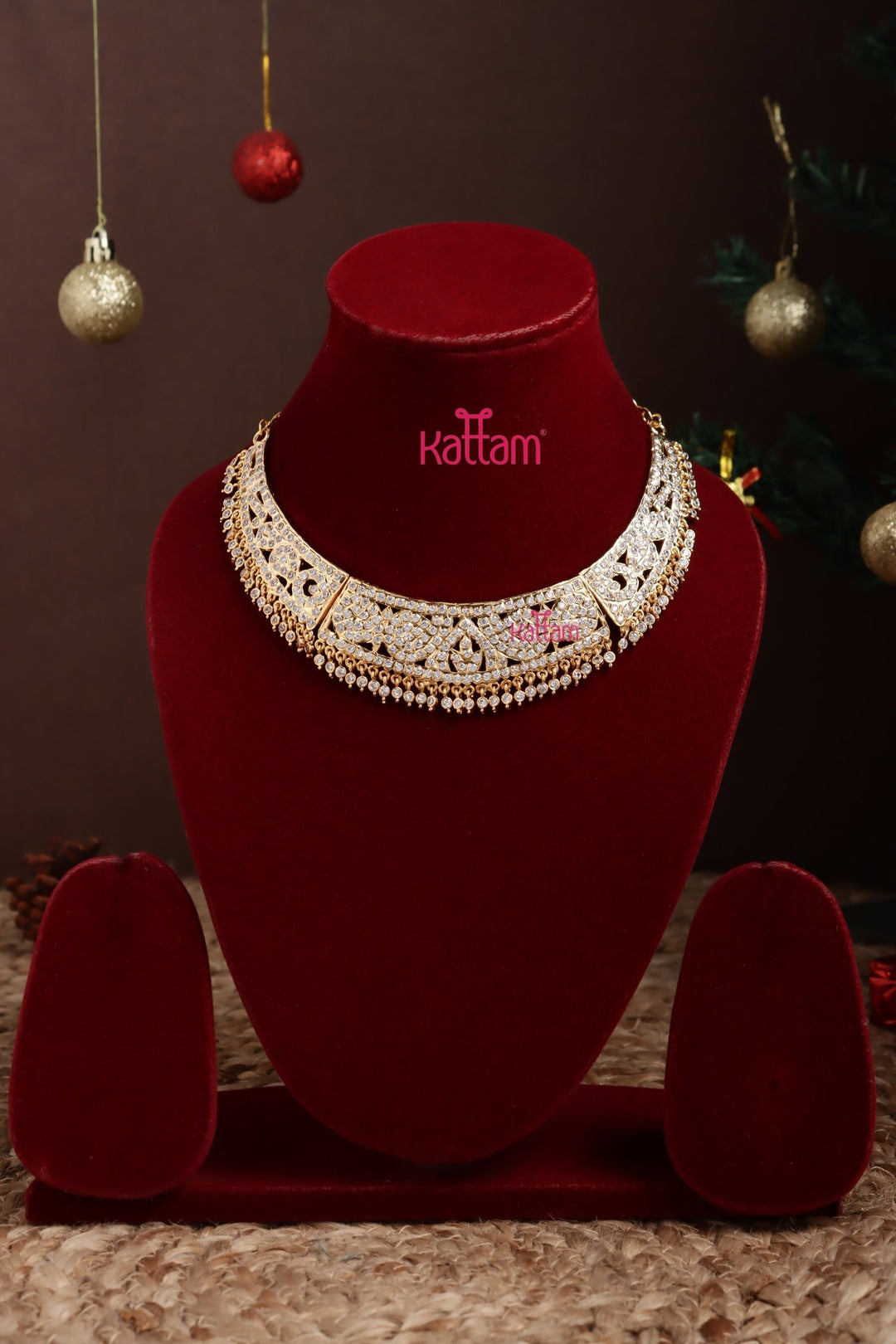 Gati Whitestone Grand Choker (No Earrings) - N3917