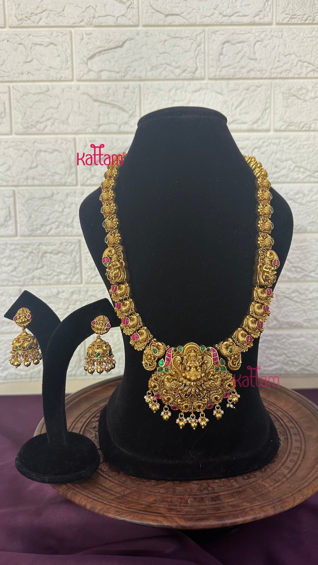 Goddess Antique Gold Bridal Set - Design 5 ( Short & Long Sold Separately) - N2955