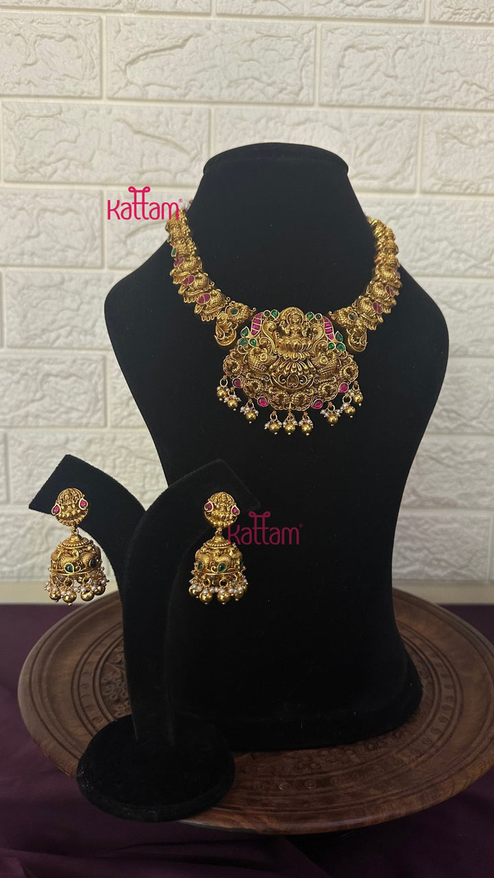 Goddess Antique Gold Bridal Set - Design 5 ( Short & Long Sold Separately) - N2954