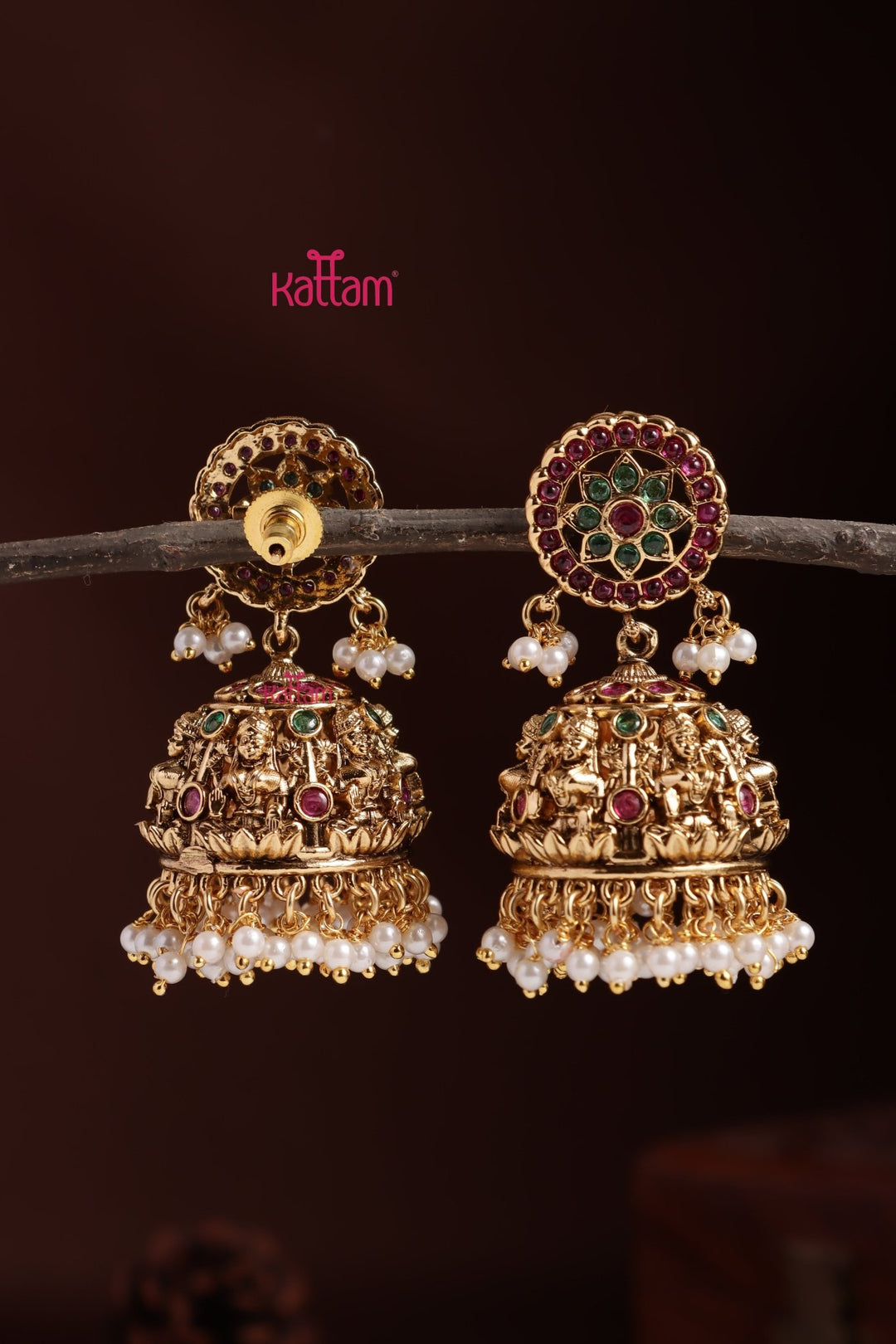 Goddess Chakra Jhumka - E1395