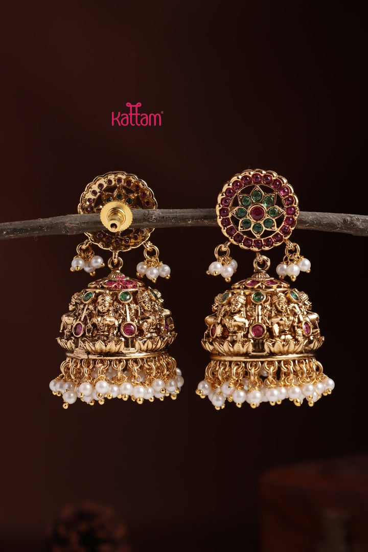 Goddess Chakra Jhumka - E1395