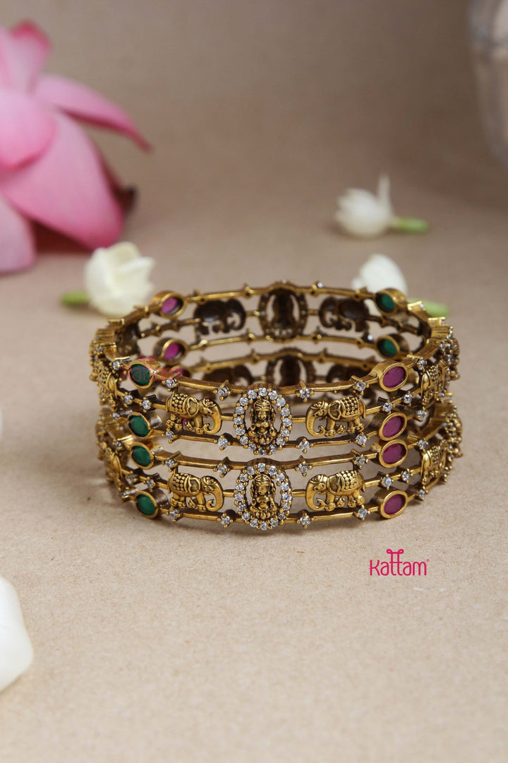 Goddess Elephant Stone Bangle - B510 - V4