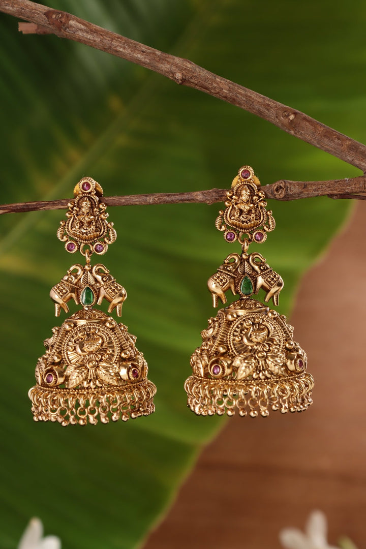 Goddess Elephgant Bridal Jhumka - E1469