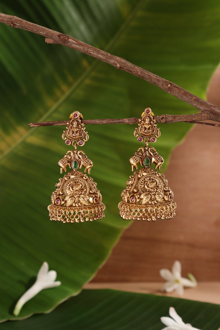 Goddess Elephgant Bridal Jhumka - E1469