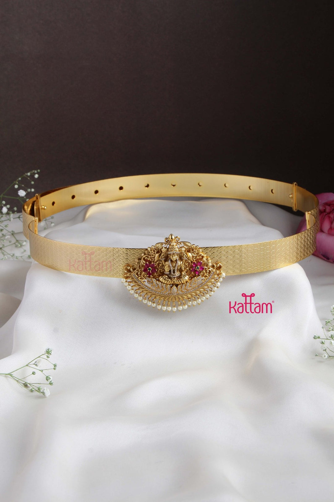 Goddess Floral Semi Bridal Hip Belt - HB097