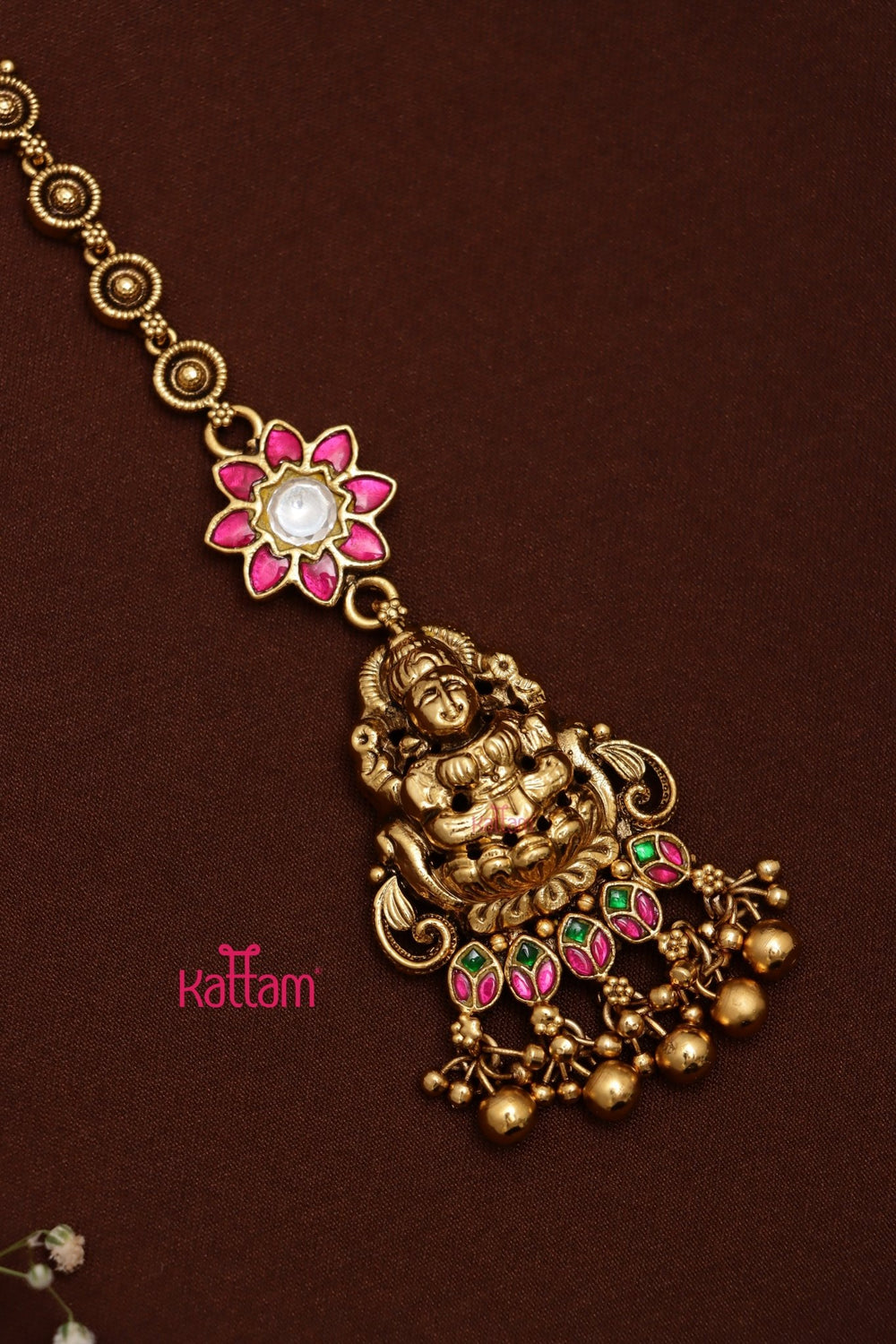 Goddess Kundan Ruby Flower Maangtikka - MT143